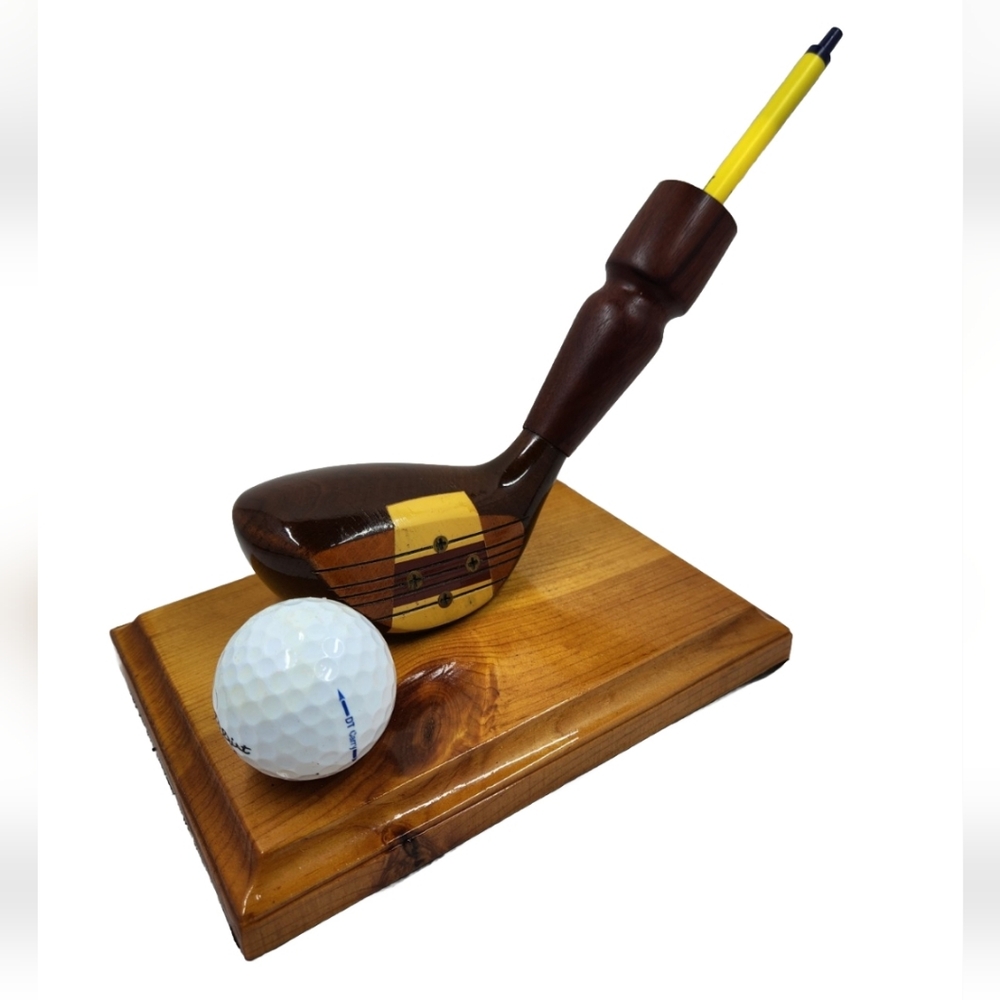 Unique Vintage Golf Club And Titleist Ball Pen Holder  Business Office Home